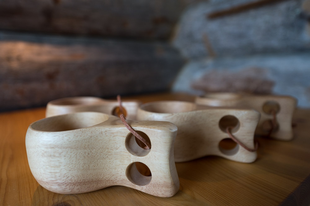 Traditional wooden cups